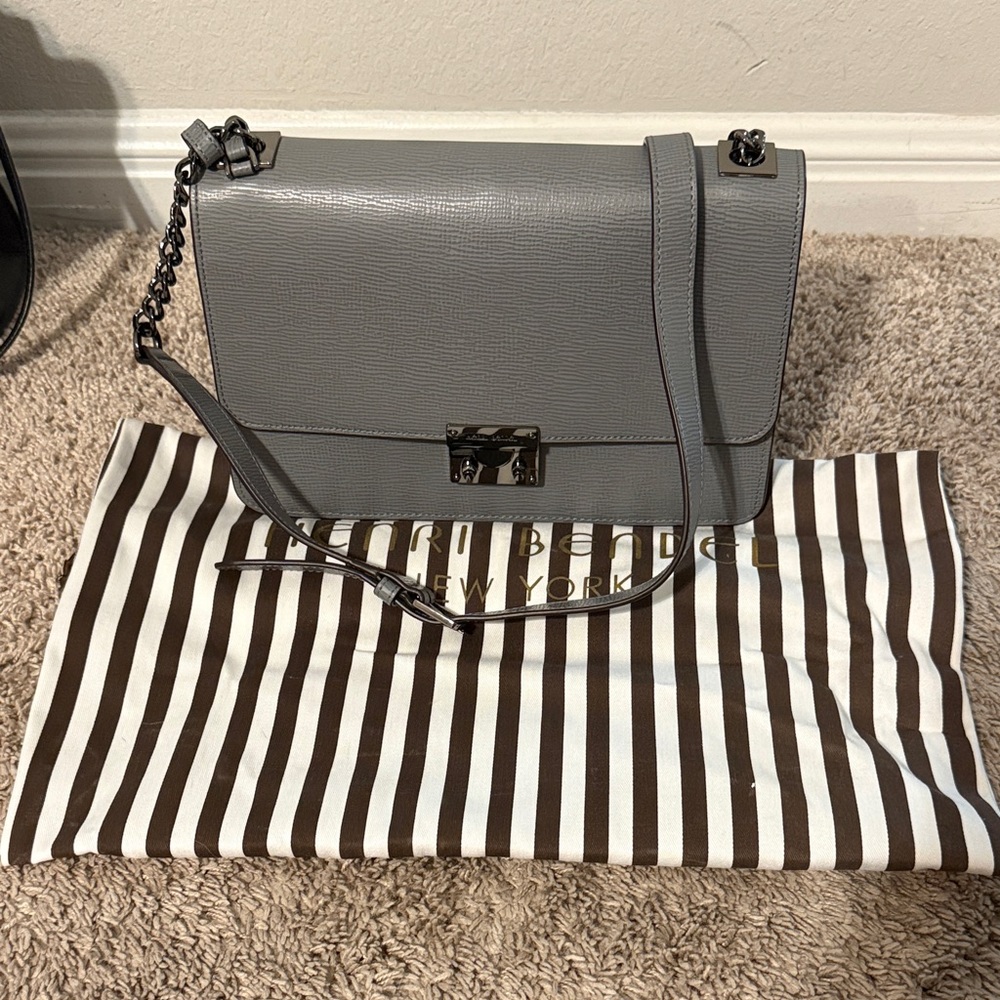 Henri Bendel Gray Crossbody/Shoulder Bag (Like New)